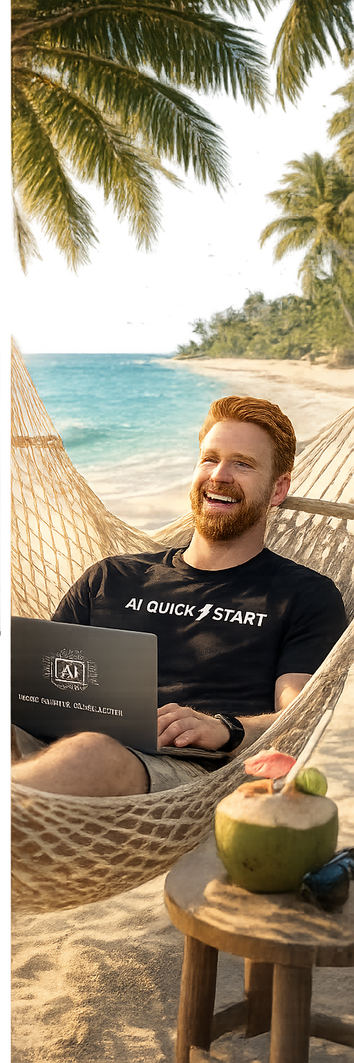 Working from a beach hammock with AI running the busywork